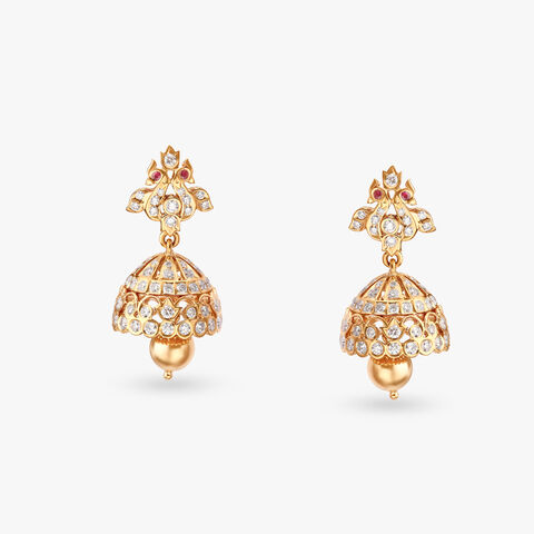 Regal Diamond Jhumka Earrings