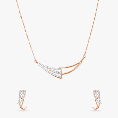 Celestial Arc Diamond Necklace Set