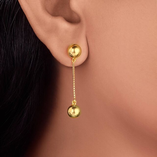 Sophisticated Gold Drop Earrings,,hi-res image number null