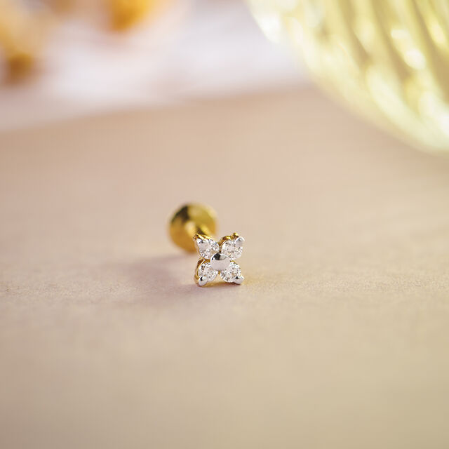 Dazzling Diamond Nose Pin,,hi-res image number null