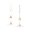 Chic Diamond Hoop Earrings in Rose Gold,,hi-res image number null