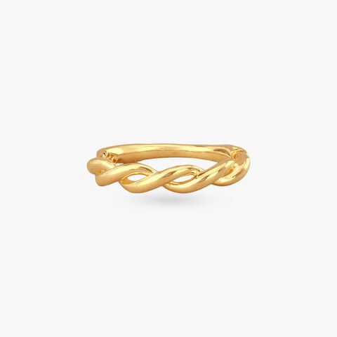 Woven Elegance Gold Ring