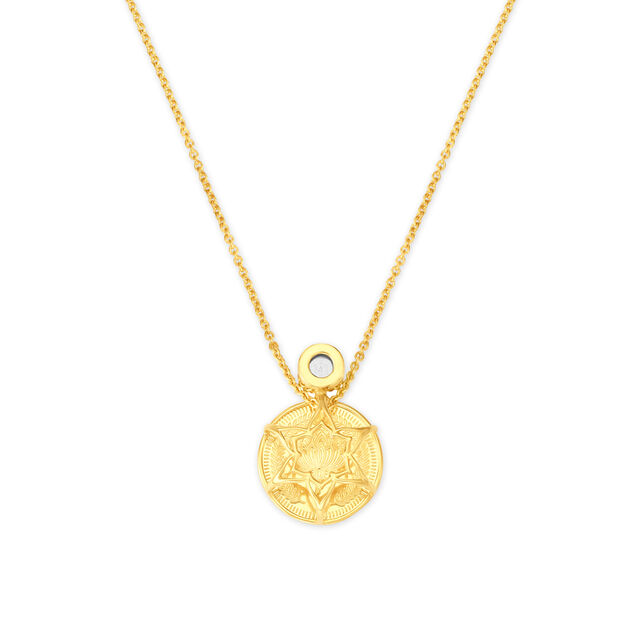 Goddess Lakshmiji Coin Pendant with Chain,,hi-res image number null