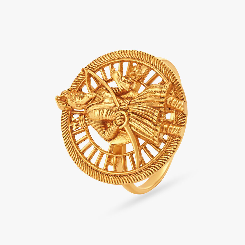 Reflective Mesh Oval 21K Gold Coin Ring – Andaaz Jewelers