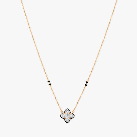 Starlit Petal Diamond Mangalsutra