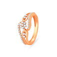 Astonishing Floral Rose Gold Finger Ring,,hi-res image number null