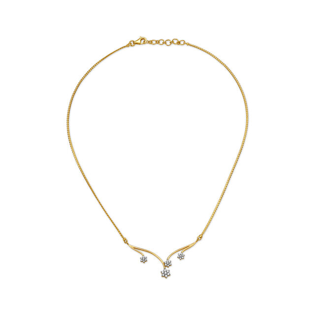 Floral Vine Gold and Diamond Necklace,,hi-res image number null