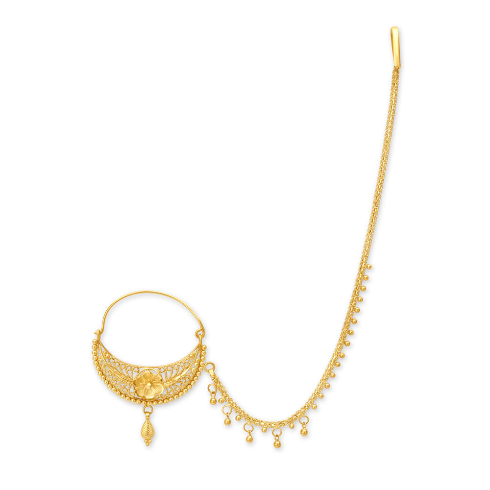 Wedding gold nath on sale design