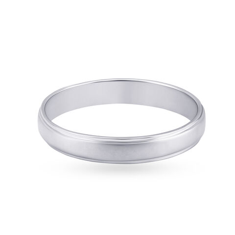 Elegant Textured Platinum Finger Ring