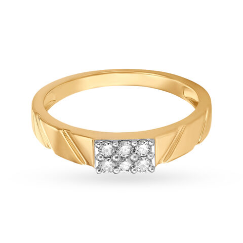 Charming Gold and Diamond Finger Ring for Men