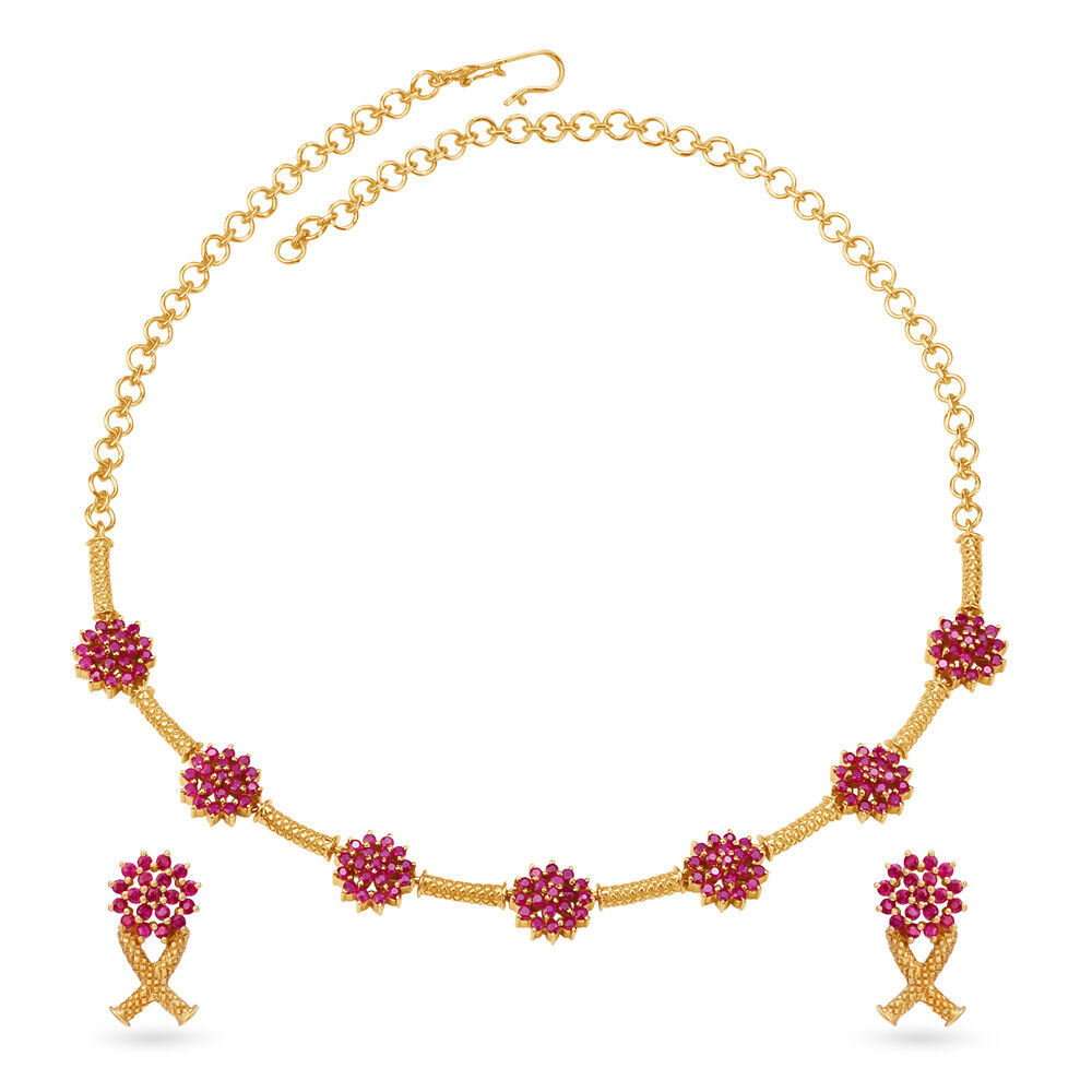 Tanishq shop ruby set