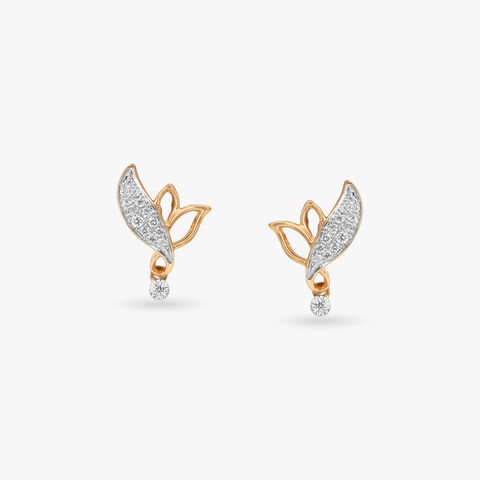 Petal Flight Diamond Drop Earrings