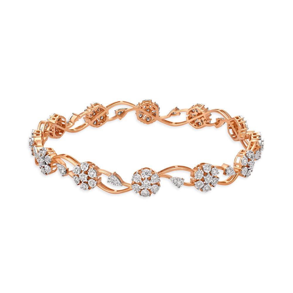 Sparkling Rose Gold and Diamond Bangle