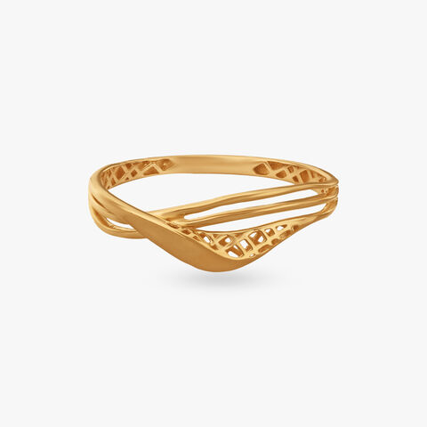 Cross Flow Gold Ring alternate view 1