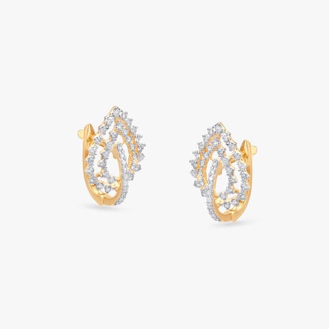 Classy Cascade Diamond Hoop Earrings
