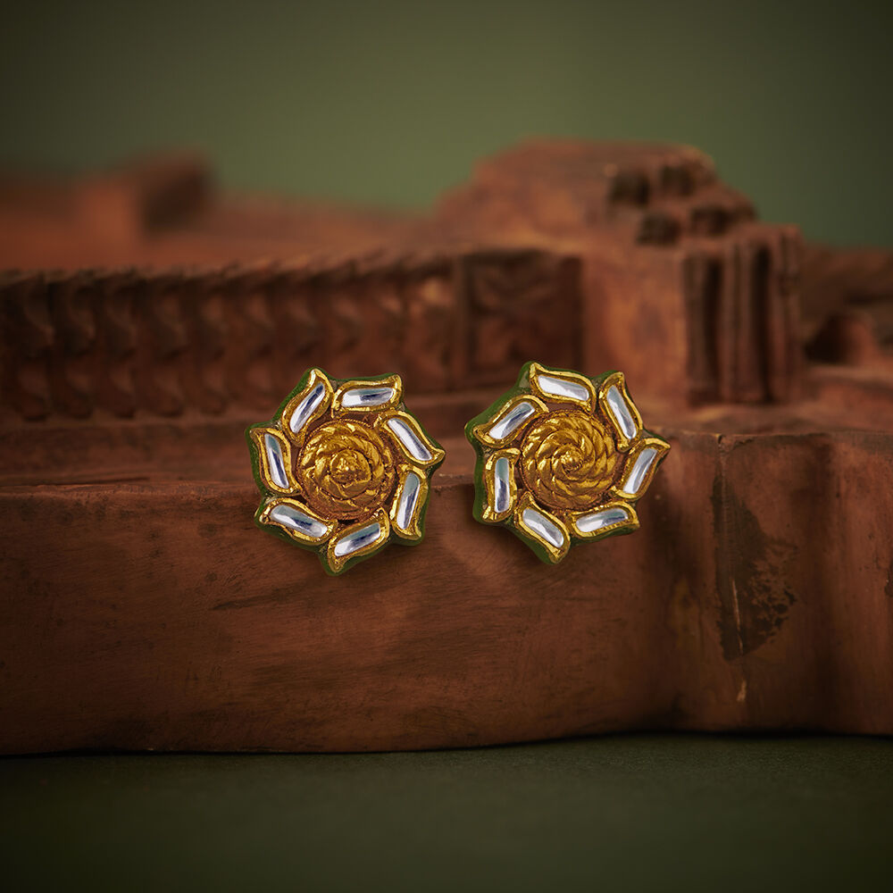 Tanishq gold deals tops earrings