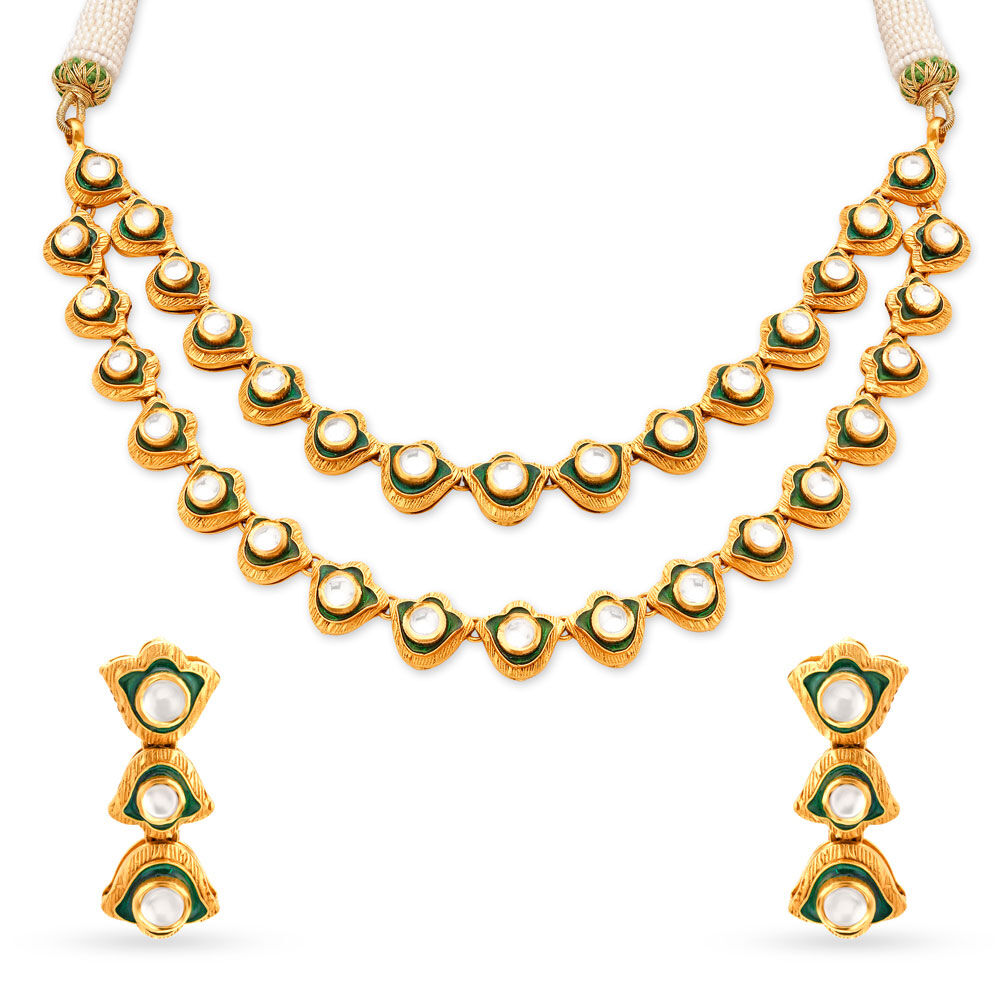 Kundan set on sale gold price range