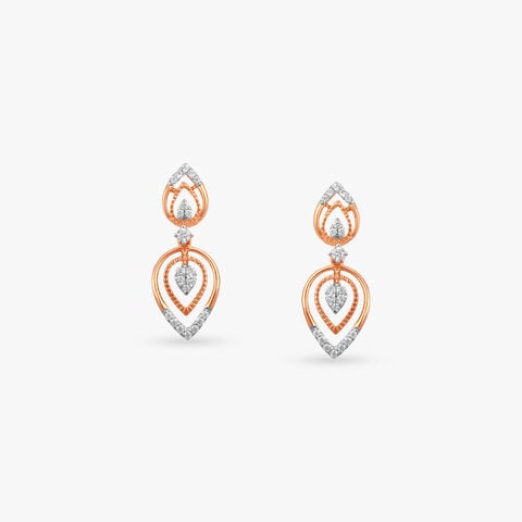 Droplet Glimmer Diamond Drop Earrings