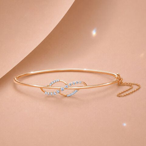 Delicate Loop Diamond Bangle