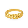 Traditional Twisted Gold Finger Ring,,hi-res image number null