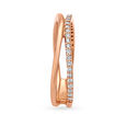 Glittering 18 Karat Rose Gold And Diamond Finger Ring,,hi-res image number null