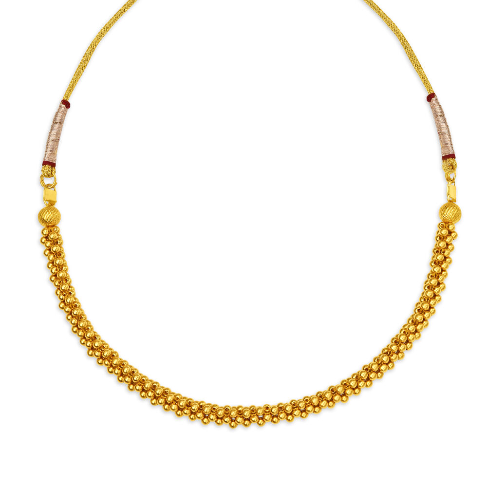Classy Beaded Gold Necklace