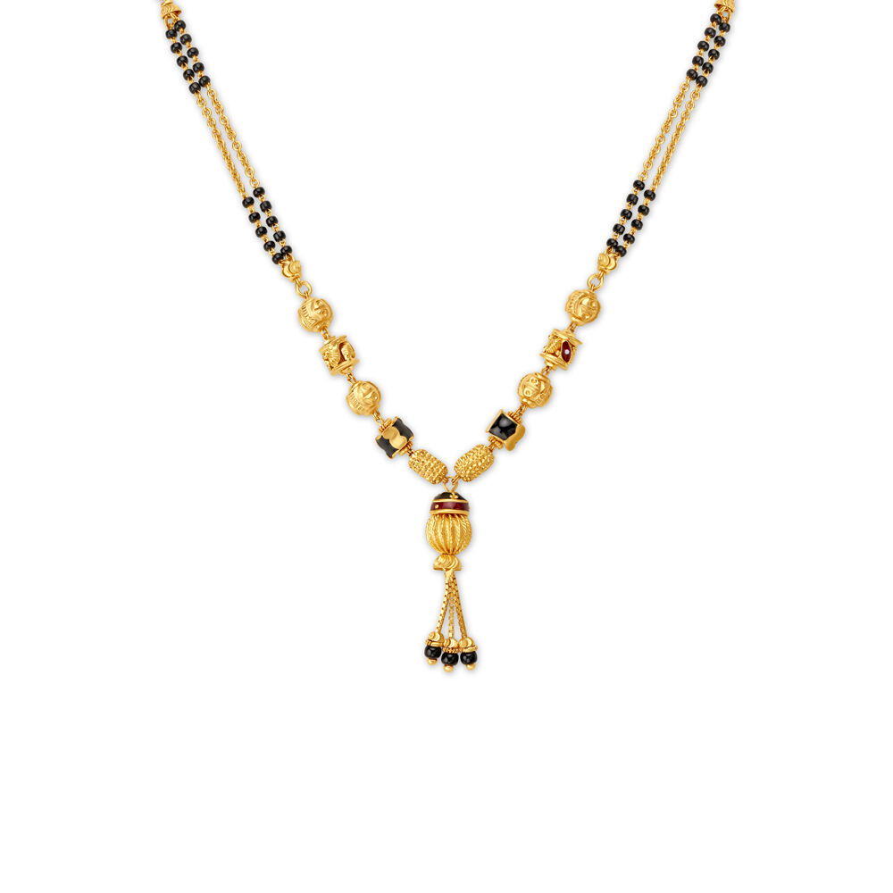 Gold mangalsutra pendant designs new arrivals with price in tanishq