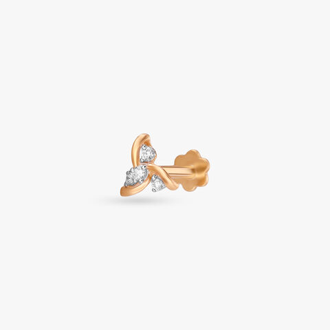 Floral Breeze Diamond Nose Pin