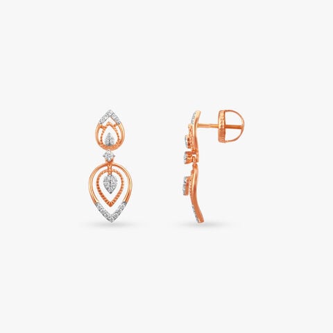 Droplet Glimmer Diamond Drop Earrings