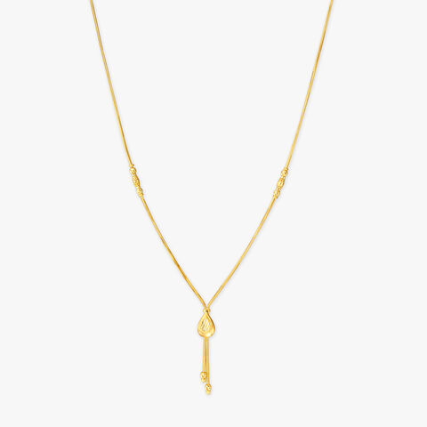 Diamond-Cut Teardrop Tassel Chain
