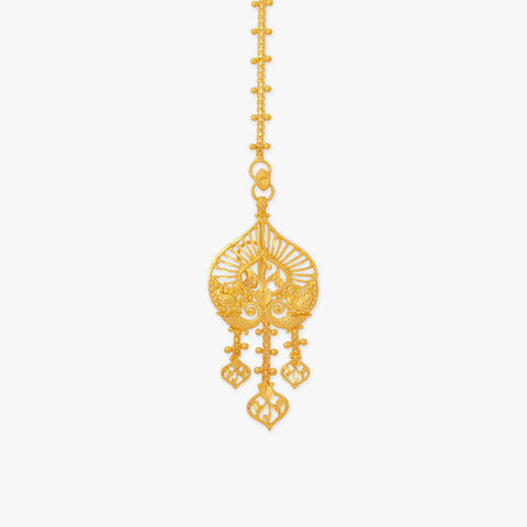 Sculpted Charm Gold Maang Tikka