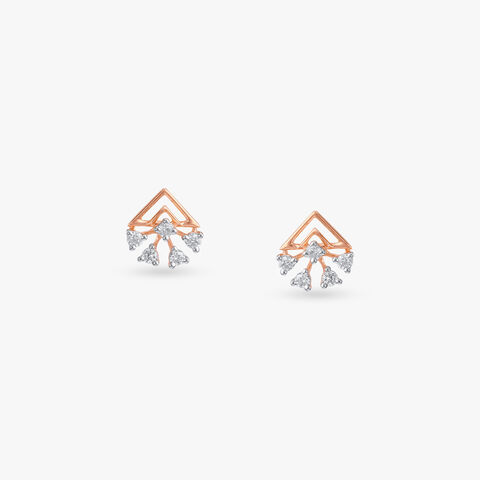 Prism Bloom Diamond Stud Earrings
