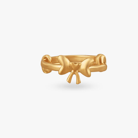 Bow Charm Kids Gold Ring