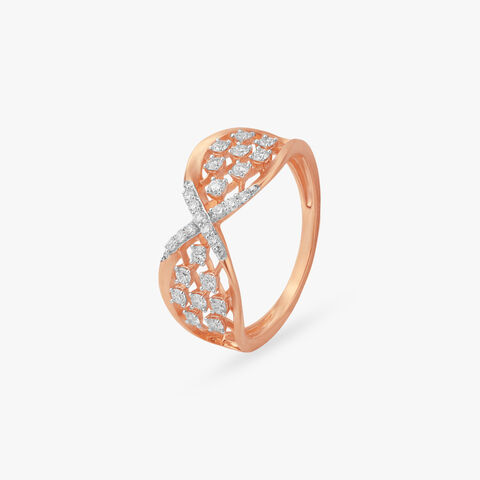 Infinity Knot Diamond Ring