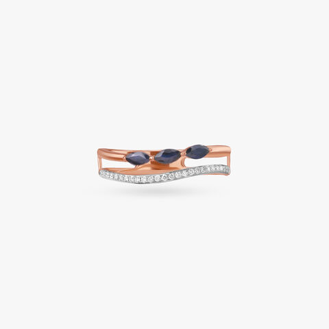 Midnight Cascade Diamond Ring