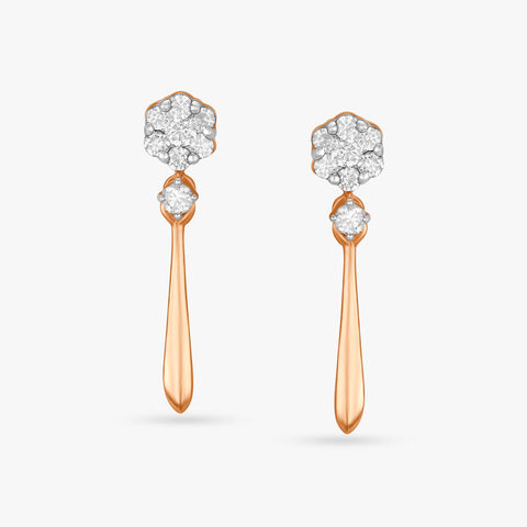 Dewdrop Spark Diamond Drop Earrings