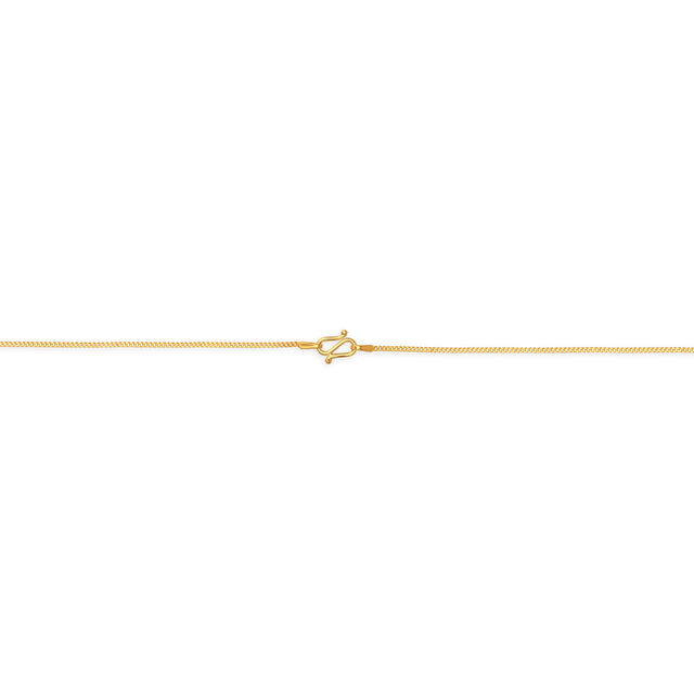 Heart And Infinity Pattern Motif Gold Pendant with Chain for Kids,,hi-res image number null