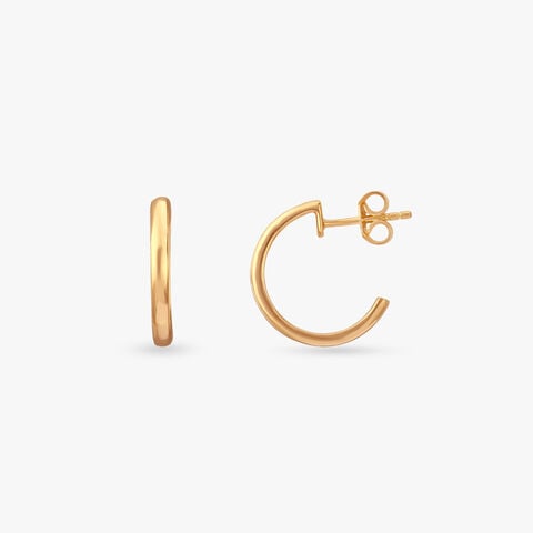 Timeless Curve Gold Hoop Earrings