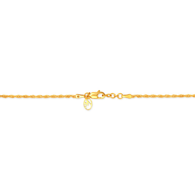 18KT Yellow Artistic Gold Chain With A Delicate Link Pattern,,hi-res image number null