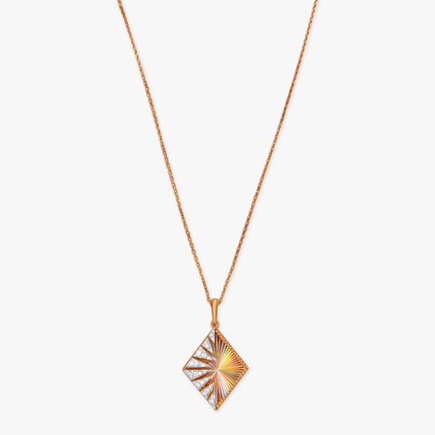 Prism Ray Diamond Pendant with Chain