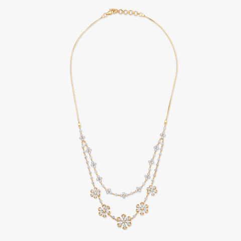 Floral Garland Diamond Necklace Set