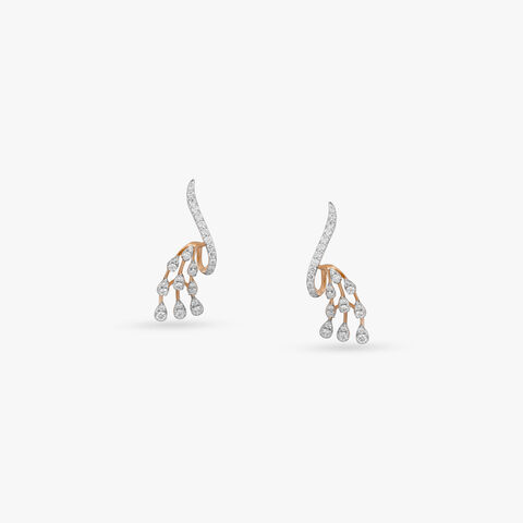 Twinkle Trail Diamond Stud Earrings