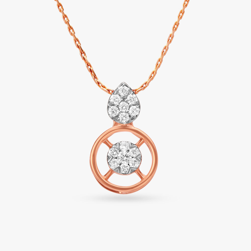 Half-carat Diamond Pendant in Rose Gold | KLENOTA