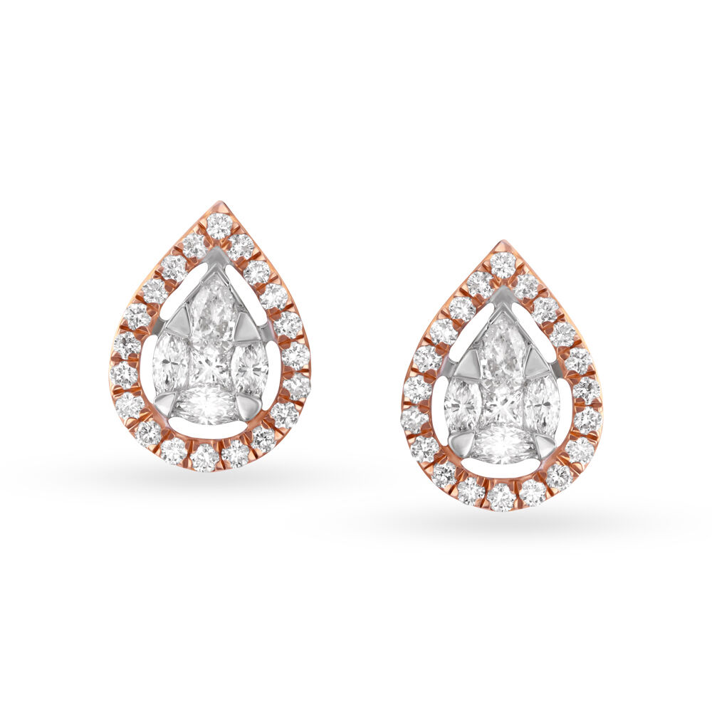 Teardrop diamond discount earrings studs