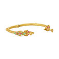Attractive Emerald and Ruby Gold Kada Bangle,,hi-res image number null