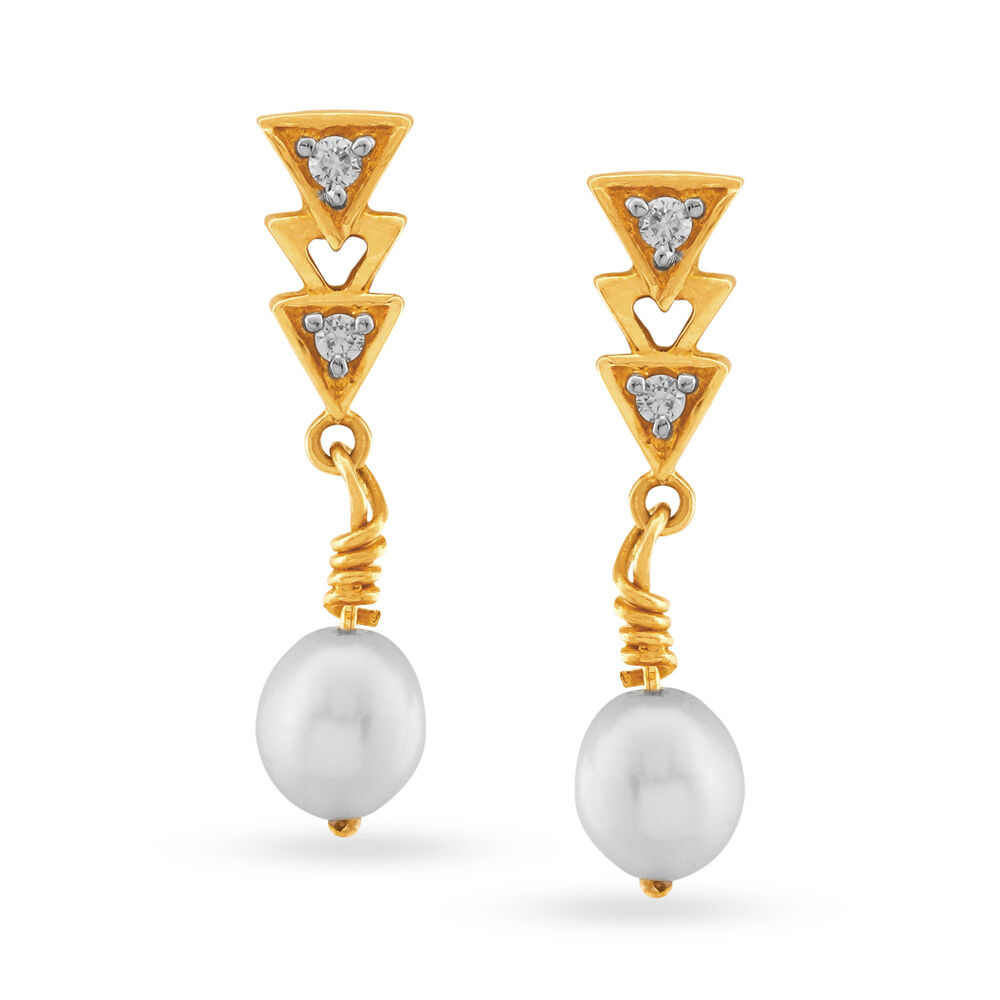 Essential Pearl Drop Earrings  Gold Vermeil