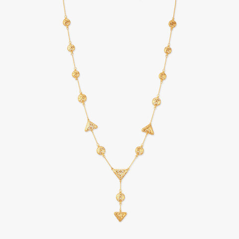 Triangle Charm Gold Necklace