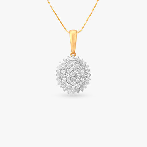 Solar Bloom Diamond Pendant