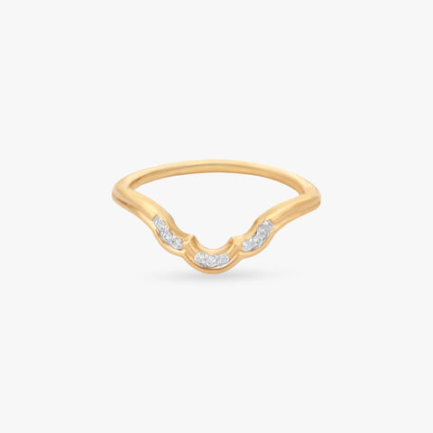 Scalloped Curve Diamond Ring alternate view 1