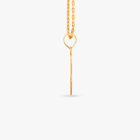 Twisted Rhombus Gold Pendant
